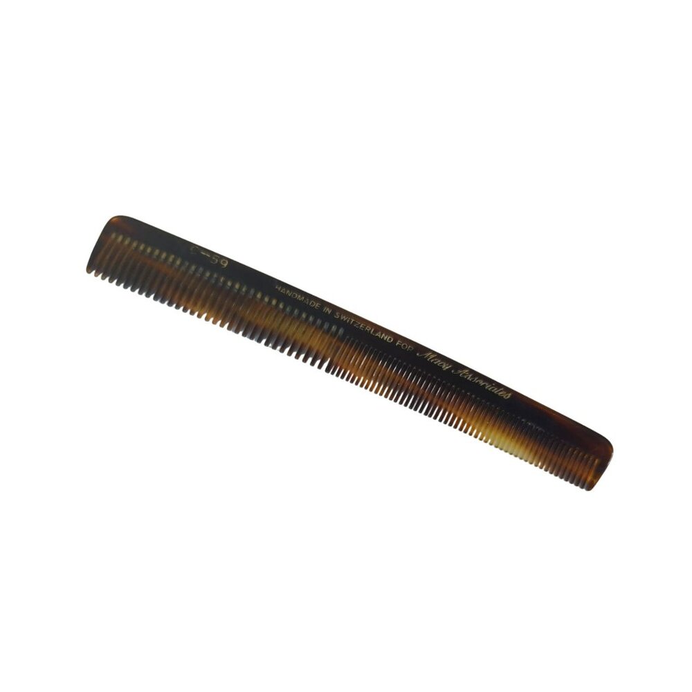 Vintage Hair Comb Tortoise Celluloid Handmade Made in Switzerland